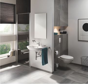 GROHE BAUFLOW umývadlová stojanková batéria, s odtokovou súpravou, chróm 23751000 Obrázek - fotka