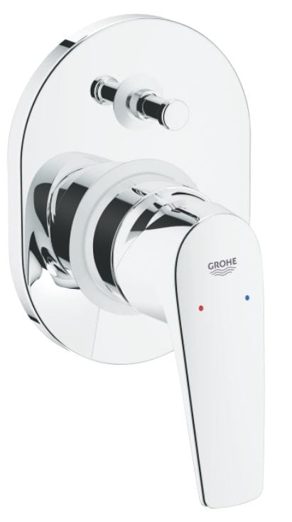 GROHE BAUFLOW vaňová podomietková batéria, s prepínačom, s telesom, chróm