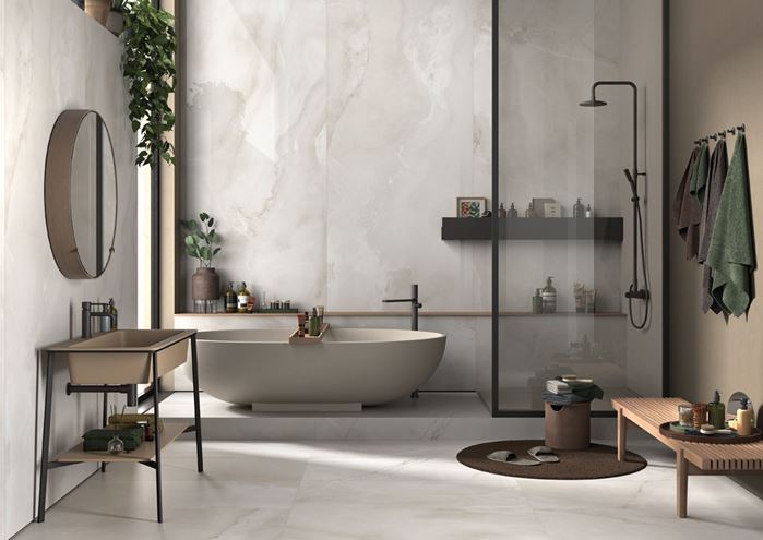 IMOLA THE ROOM dlažba 60x120 cm, lesk, onyx white absolute ABS WH6 12 LP Obrázek - fotka