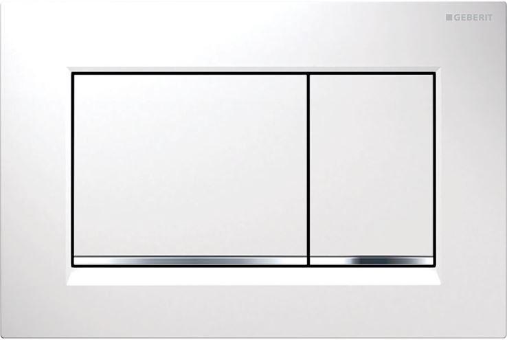 GEBERIT SIGMA 30 ovládacie tlačidlo pre dve splachovania, plast, biela/lesklý chróm 115.883.KJ.1 Obrázek - Hlavní obrázek