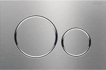 GEBERIT SIGMA 20 ovládacie tlačidlo pre dve splachovania, easy-to-clean, oceľ, brúsený/leštený nerez