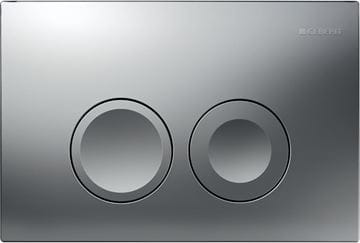 GEBERIT DELTA 25 ovládacie tlačidlo pre dve splachovania, plast, matný chróm