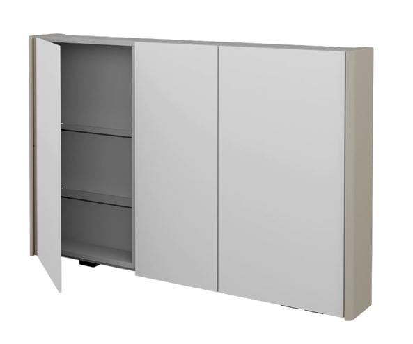 DŘEVOJAS ENZO GA3OE 120 zrkadlová skrinka 115,6x74,1x15,3 cm, osvetlenie s reguláciou stmievania, s vypínačom a el. zásuvkou, lamino/MDF, vysoko lesklá biela 59487 Obrázek - fotka