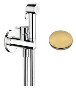 CRISTINA bidetová podomietková batéria, so spŕškou, s telesom, brushed gold brass