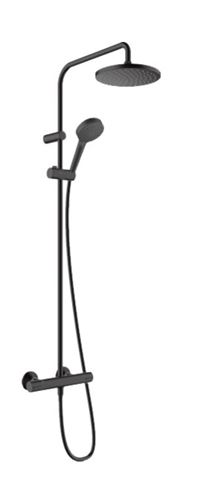HANSGROHE VERNIS BLEND SHOWERPIPE 200 sprchový set s termostatickou batériou, horná sprcha, ručná sprcha s 2 prúdmi, hadica, matná čierna 26276670 Obrázek - Hlavní obrázek