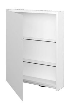 DŘEVOJAS PREMIUM GAE 60 zrkadlová skrinka 60x73,9x13,8 cm, s el. zásuvkou, pánty vľavo, lamino, lesklá biela 49181 Obrázek - fotka