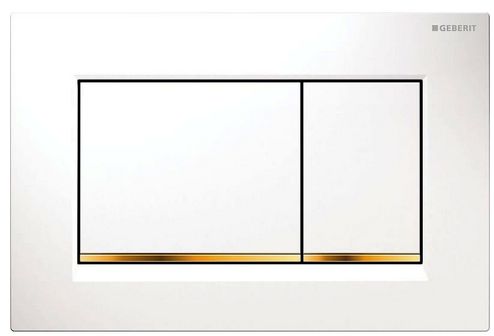 GEBERIT SIGMA 20 ovládacie tlačidlo pre dve splachovania, plast, biela/zlatá 115.883.KK.1 Obrázek - Hlavní obrázek