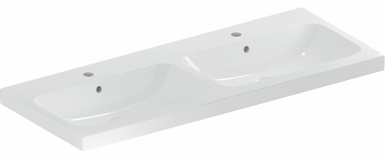 GEBERIT ICON LIGHT dvojumývadlo 120 cm, s 2 otvormi pre batérie a prepadom 501.838.00.1 Obrázek - Hlavní obrázek