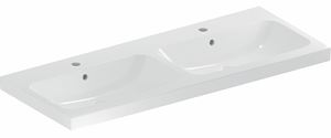 GEBERIT ICON LIGHT dvojumývadlo 120 cm, s 2 otvormi pre batérie a prepadom