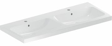 GEBERIT ICON LIGHT dvojumývadlo 120 cm, s 2 otvormi pre batérie a prepadom