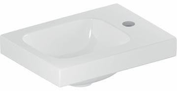 GEBERIT ICON LIGHT umývadielko 38 cm, s otvorom pre batériu vpravo, bez prepadu