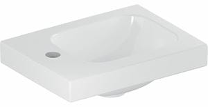 GEBERIT ICON LIGHT umývadielko 38 cm, s otvorom pre batériu vpravo, bez prepadu
