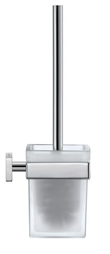 DURAVIT KARREE WC kefa, nástenná, matné sklo, chróm 0099571000 Obrázek - Hlavní obrázek