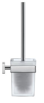 DURAVIT KARREE WC kefa, nástenná, matné sklo, chróm