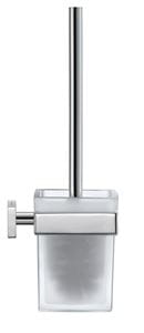 DURAVIT KARREE WC kefa, nástenná, matné sklo, chróm