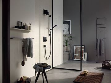 HANSGROHE PULSIFY SELECT S 3JET sprchová súprava 3-dielna, ručná sprcha pr. 105 mm, Relaxation 3 prúdy, tyč, hadica, matná čierna 24160670 Obrázek - fotka