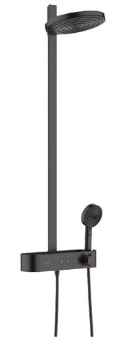 HANSGROHE PULSIFY S SHOWERPIPE 260 sprchový set s temostatickou batériou, horná sprcha, ručná sprcha s 3 prúdmi, tyč, hadica, matná čierna 24240670 Obrázek - Hlavní obrázek