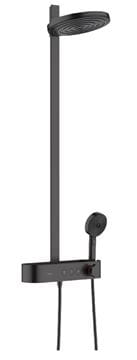 HANSGROHE PULSIFY S SHOWERPIPE 260 sprchový set s termostatickou batériou, horná sprcha, ručná sprcha s 3 prúdmi, tyč, hadica, EcoSmart, matná čierna