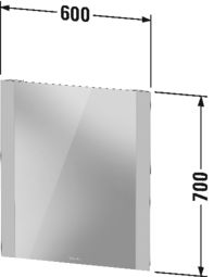 DURAVIT zrkadlo 60x70 cm, s osvetlením, so senzorom LM7875000000000 Technický nákres