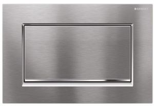 GEBERIT SIGMA 30 ovládacie tlačidlo splachovania, Štart/Stop, easy-to-clean, zinok, brúsený/lesklý chróm