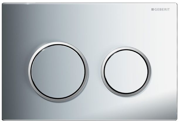 GEBERIT OMEGA 20 ovládacie tlačidlo pre dve splachovania, plast, lesklý/matný chróm 115.085.KH.1 Obrázek - Hlavní obrázek