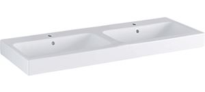 GEBERIT ICON dvojumývadlo 120 cm, s 2 otvormi pre batérie a prepadom