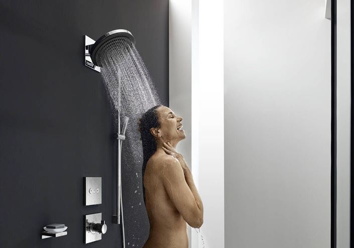 HANSGROHE PULSIFY S horná sprcha 260mm, 2 prúdy, s nástenným pripojením, EcoSmart, matná čierna 24151670 Obrázek - fotka
