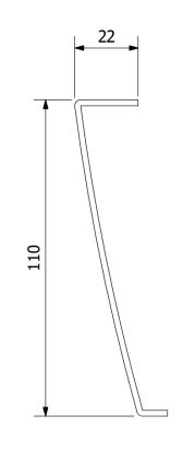 POLYSAN RENA panel k vaničkám 900x800mm, ľavý, akrylát, biela 72892 Technický nákres