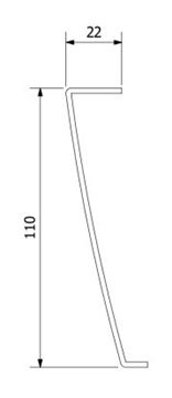 POLYSAN VARESA panel k vaničkám 900x800mm, rohový, ľavý, akrylát, biela 71696 Technický nákres
