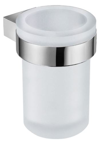JIKA CUBITO PURE nástenný pohárik, sklo, chróm H3823B10040001 Obrázek - Hlavní obrázek