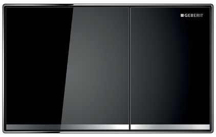 GEBERIT SIGMA 60 ovládacie tlačidlo pre dve splachovania, zinok/sklo, čierna/lesklý chróm 115.640.SJ.1 Obrázek - Hlavní obrázek