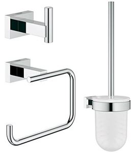 GROHE ESSENTIALS CUBE sada doplnkov pre WC a kúpeľňu, chróm