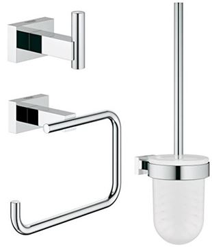 GROHE ESSENTIALS CUBE sada doplnkov pre WC a kúpeľňu, chróm
