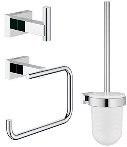 GROHE ESSENTIALS CUBE sada doplnkov pre WC a kúpeľňu, chróm 40757001 Obrázek - Hlavní obrázek