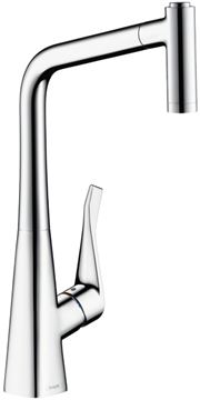 HANSGROHE METRIS M71 drezová batéria, s vyťahovacou sprškou, chróm