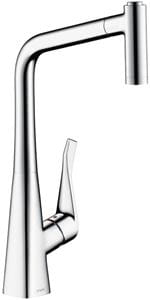 HANSGROHE METRIS M71 drezová batéria, s vyťahovacou sprškou, chróm