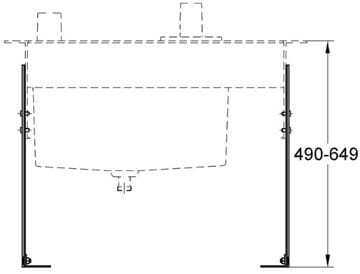GROHE nosné profily  45388000 Technický nákres