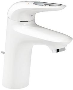 GROHE EUROSTYLE umývadlová stojanková batéria, s odtokovou súpravou, mesačná biela/chróm