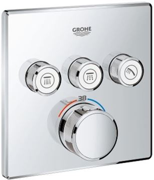 GROHE GROHTHERM SMARTCONTROL podomietková termostatická batéria, pre 3 spotrebiče, Water Saving, chróm