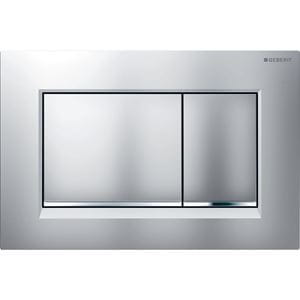 GEBERIT SIGMA 30 ovládacie tlačidlo pre dve splachovania, easy-to-clean, plast, matný/lesklý chróm