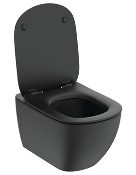 IDEAL STANDARD TESI závesné WC, so SoftClosing sedadlom, AquaBlade splachovanie, čierna T3546V3 Obrázek - fotka