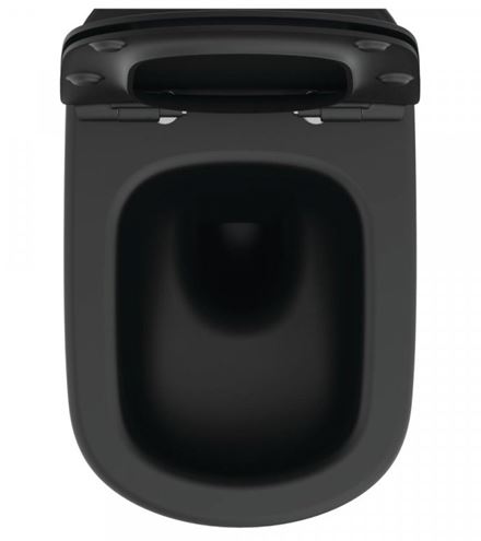 IDEAL STANDARD TESI závesné WC, so SoftClosing sedadlom, AquaBlade splachovanie, čierna T3546V3 Obrázek - fotka