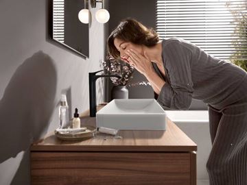 HANSGROHE VIVENIS umývadlová stojanková batéria, EcoSmart, matná čierna 75042670 Obrázek - fotka