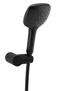 NOVASERVIS METALIA 58 sprchová súprava 3-dielna, ručná sprcha 105x105 mm, 3 prúdy, hadica, držiak, Eco, matná čierna