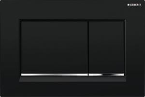 GEBERIT SIGMA 30 ovládacie tlačidlo pre dve splachovania, plast, čierna/lesklý chróm