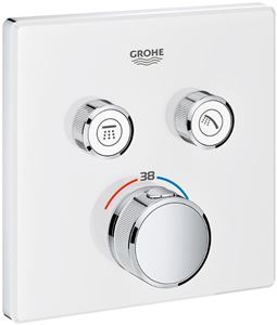 GROHE GROHTHERM SMARTCONTROL podomietková termostatická batéria, pre 2 spotrebiče, Water Saving, mesačná biela