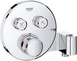 GROHE GROHTHERM SMARTCONTROL podomietková termostatická batéria, pre 2 spotrebiče, s pripojením pre hadicu as držiakom, Water Saving, chróm