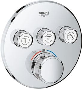 GROHE GROHTHERM SMARTCONTROL podomietková termostatická batéria, pre 3 spotrebiče, Water Saving, chróm