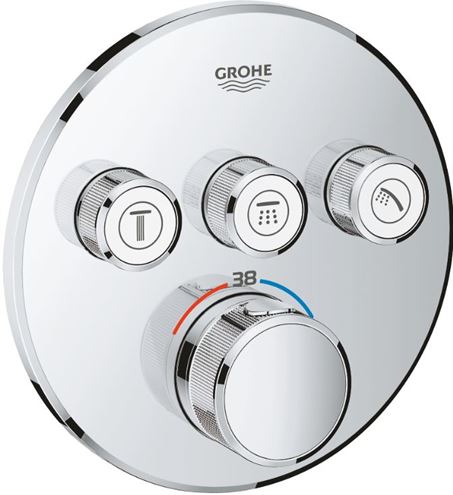GROHE GROHTHERM SMARTCONTROL podomietková termostatická batéria, pre 3 spotrebiče, Water Saving, chróm 29121000 Obrázek - Hlavní obrázek