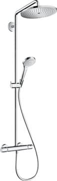 HANSGROHE CROMA SELECT S SHOWERPIPE 280 sprchový set s termostatom, horná sprcha, ručná sprcha s 3 prúdmi, tyč, hadica, EcoSmart, chróm